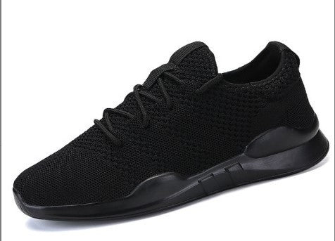 Autumn and winter new flying woven shoes male Korean version of low to help breathable canvas shoes trend casual sports tide shoes student shoes