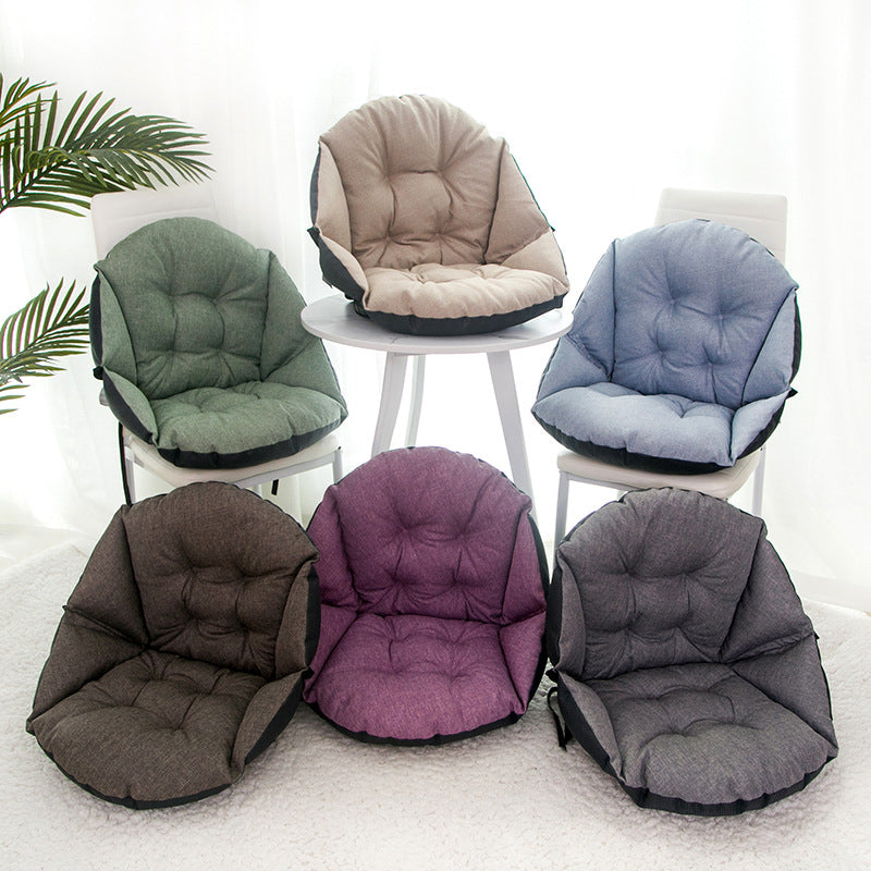 Autumn and winter linen chair cushions students thick warm cushions office waist cushions integrated computer chair cushions