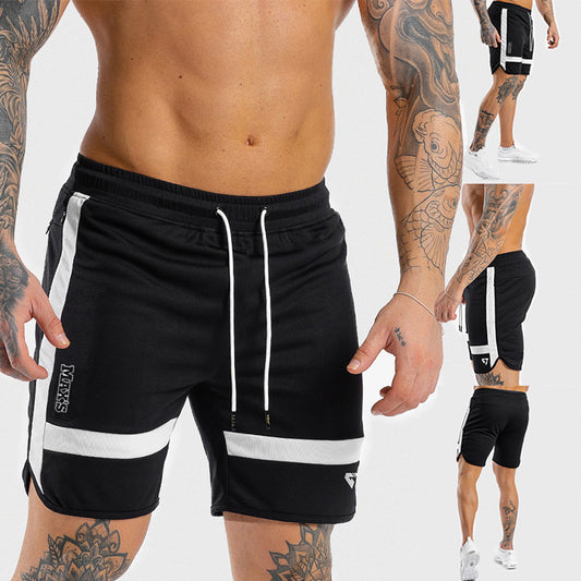 New fashion shorts men 2019 men's casual white shorts jogger bodybuilding Sweatpants health fitness men's clothing
