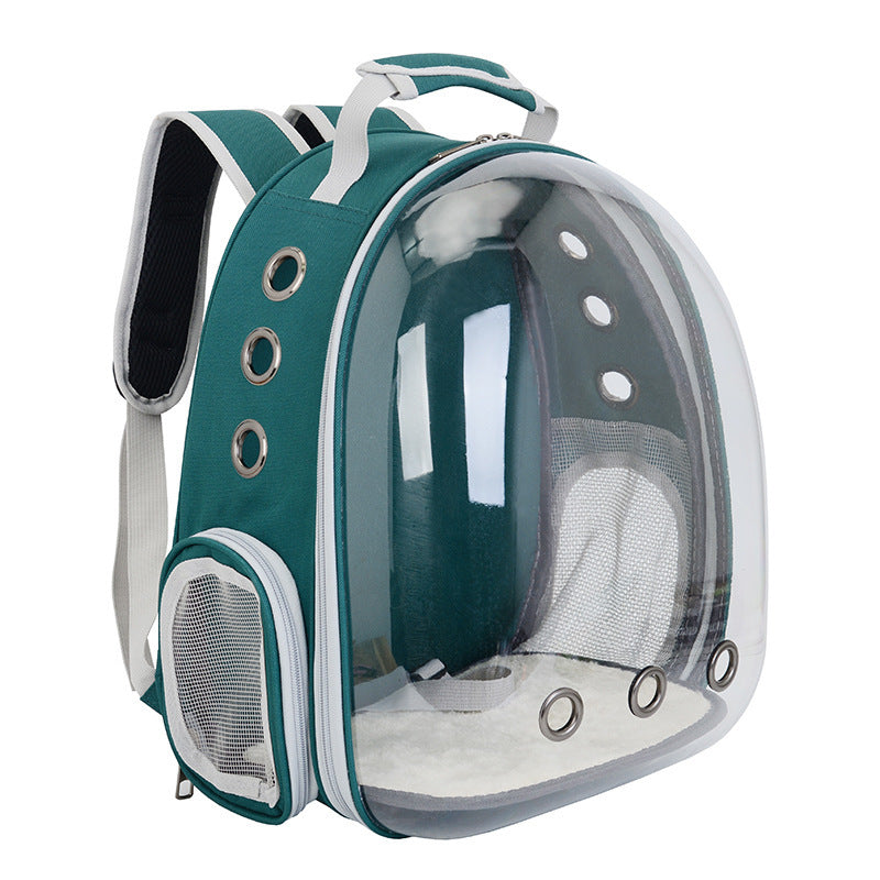 Solid color transparent pet bag cat bag out portable bag pet backpack pet space capsule wholesale cat supplies