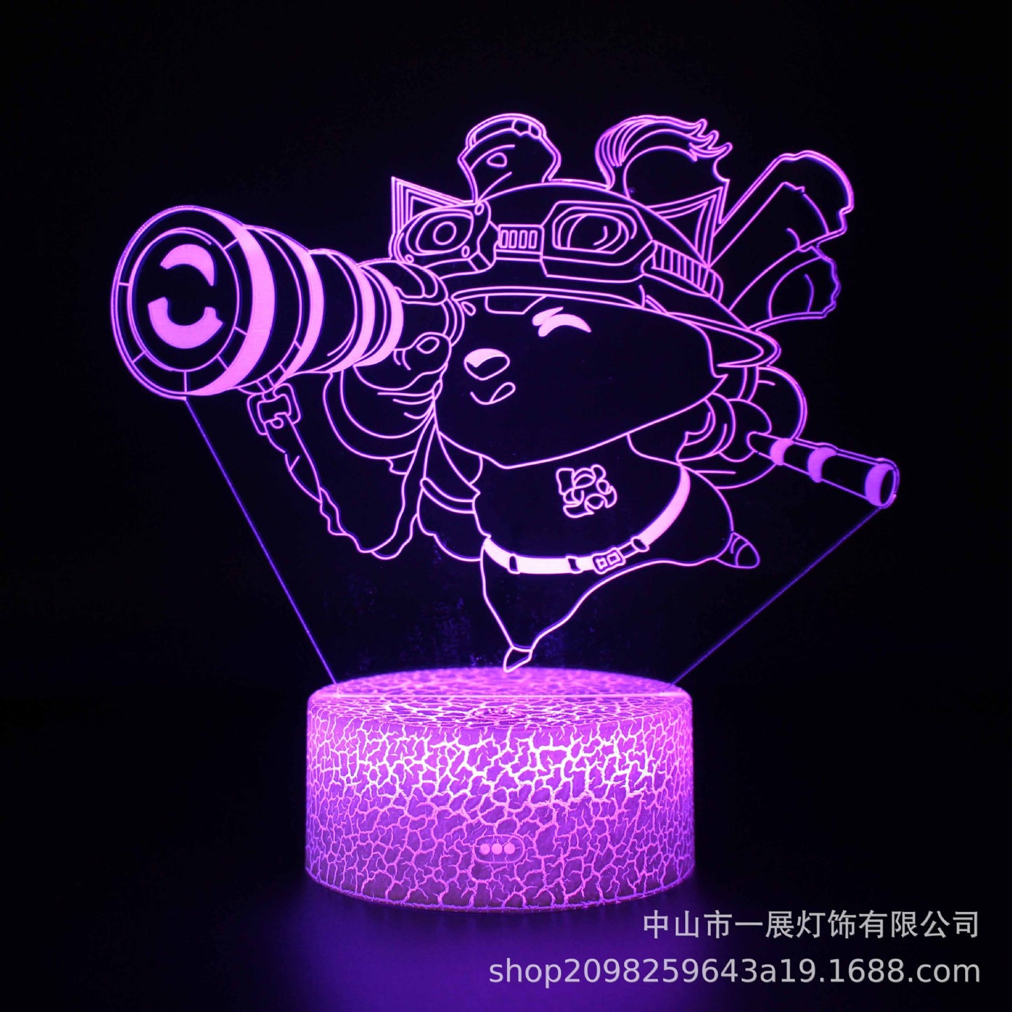 Cross-border explosion cartoon animal Totoro series colorful creative 3D lights LED night light gift table lamp visual lights