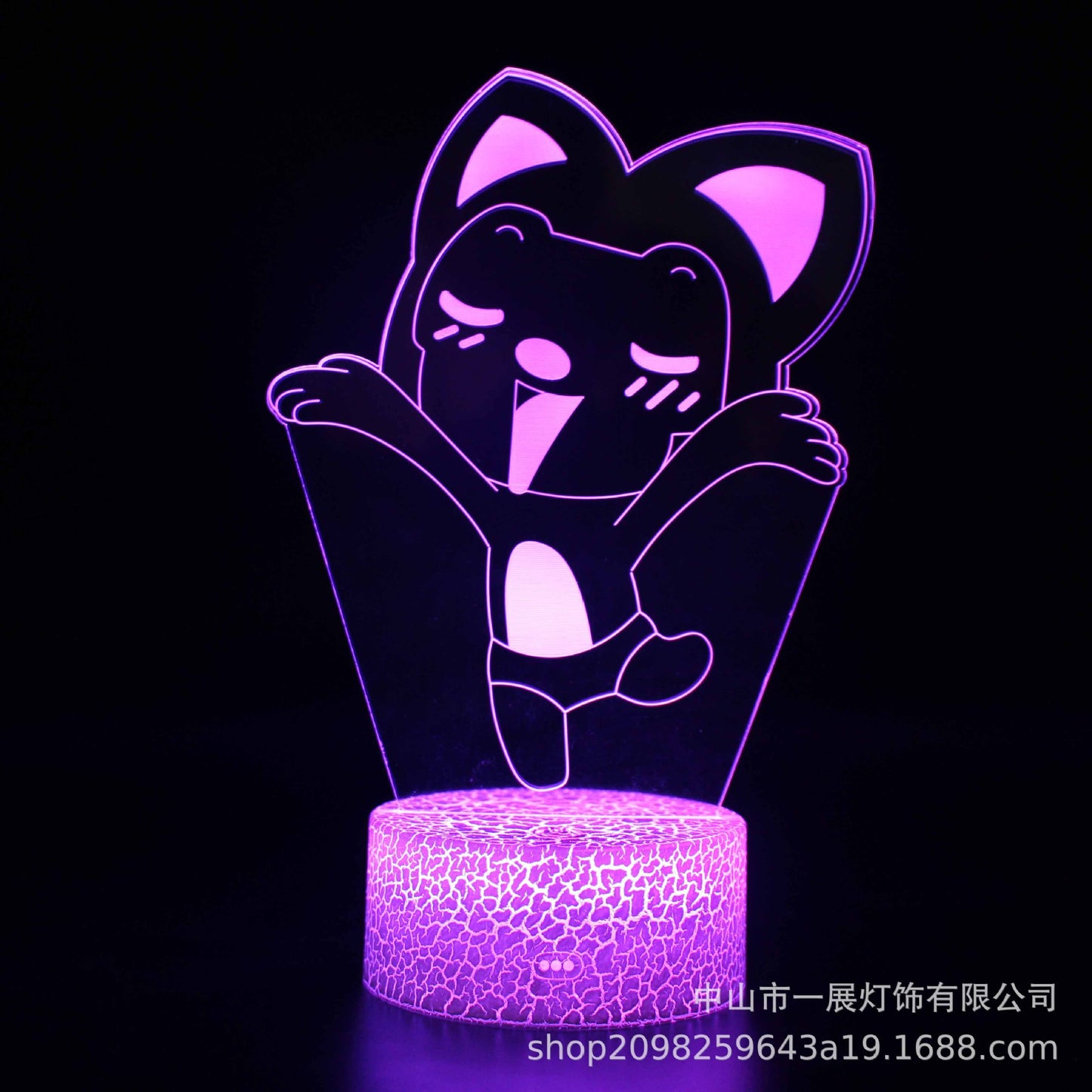 Cross-border explosion cartoon animal Totoro series colorful creative 3D lights LED night light gift table lamp visual lights