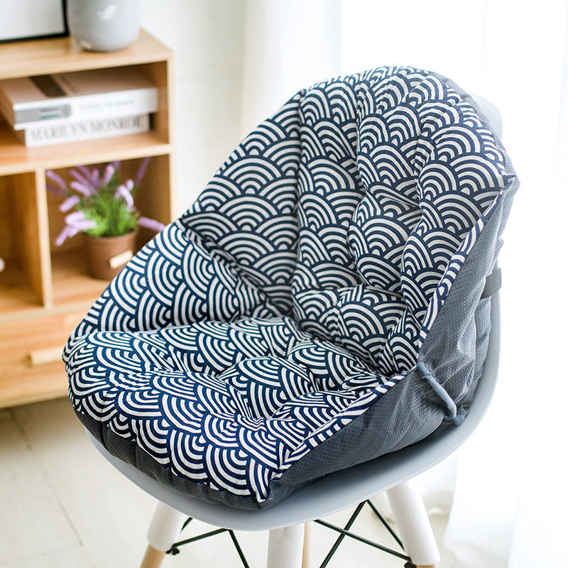 Autumn and winter linen chair cushions students thick warm cushions office waist cushions integrated computer chair cushions