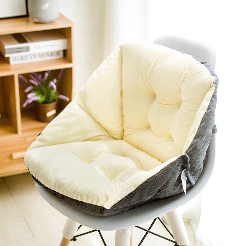 Autumn and winter linen chair cushions students thick warm cushions office waist cushions integrated computer chair cushions