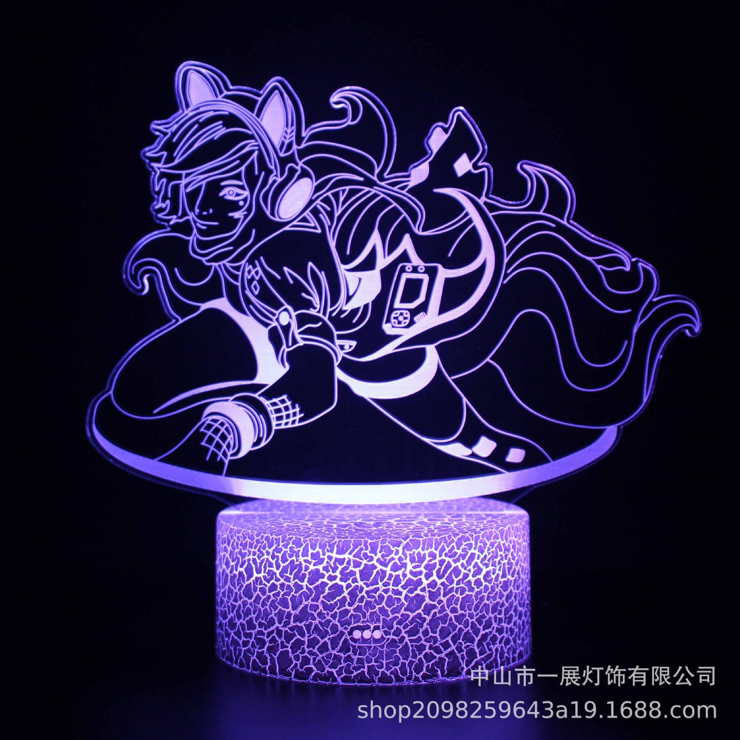 Cross-border explosion cartoon animal Totoro series colorful creative 3D lights LED night light gift table lamp visual lights