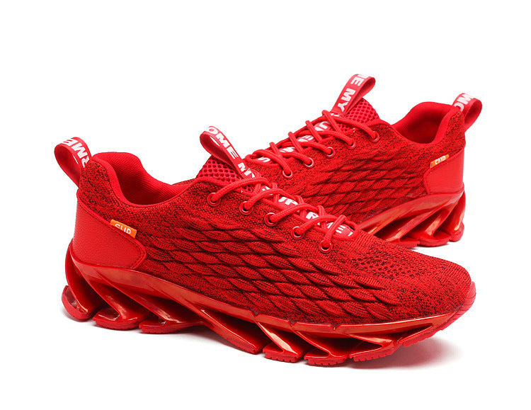 2020 Spring New Fish Scale Blade Casual Lace-up Comfortable Running Men Breathable Gym Fly Woven Mesh Fashion Shoes Sneakers