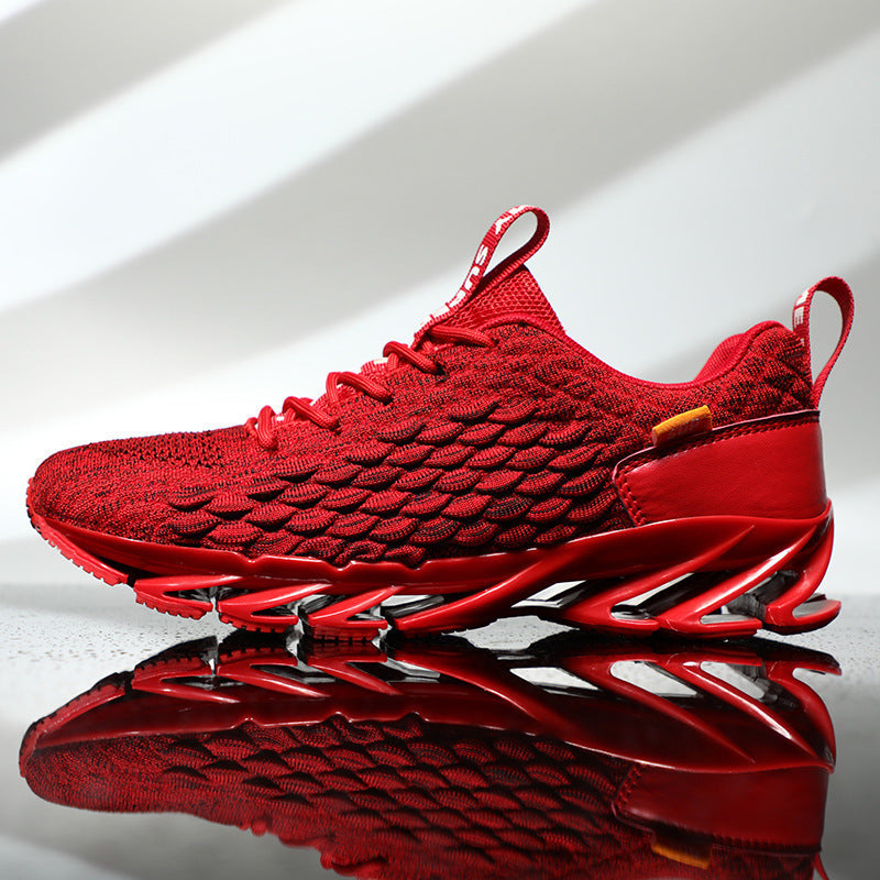 2020 Spring New Fish Scale Blade Casual Lace-up Comfortable Running Men Breathable Gym Fly Woven Mesh Fashion Shoes Sneakers