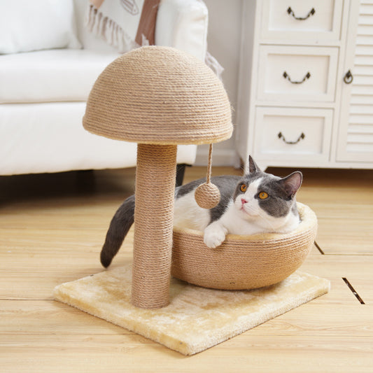 Cat climbing frame, cat bed, cat tree, fun cat hole, mushroom cat scratching post, cat scratching board, cat supplies original wholesale