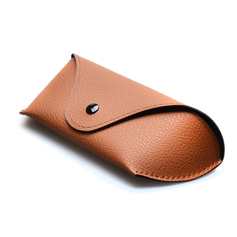 Soft bag glasses leather men's leather myopia folding glasses box sunglasses glasses frame storage box sunglasses