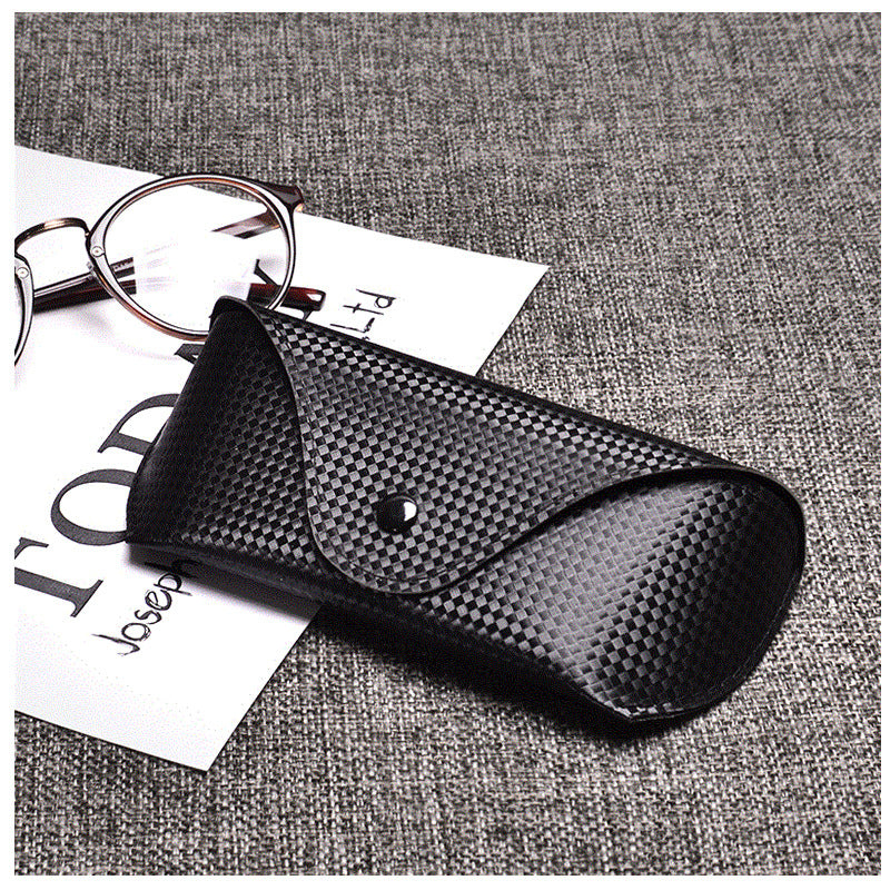 Soft bag glasses leather men's leather myopia folding glasses box sunglasses glasses frame storage box sunglasses