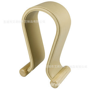alineart bluetooth headset stand walnut u head wear leather headset stand display stand hanger ornaments decoration