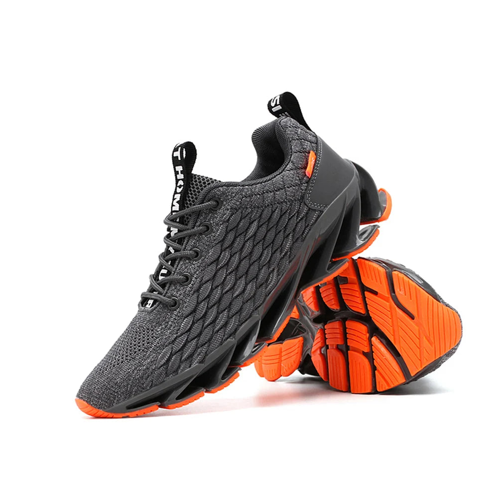 2020 Spring New Fish Scale Blade Casual Lace-up Comfortable Running Men Breathable Gym Fly Woven Mesh Fashion Shoes Sneakers
