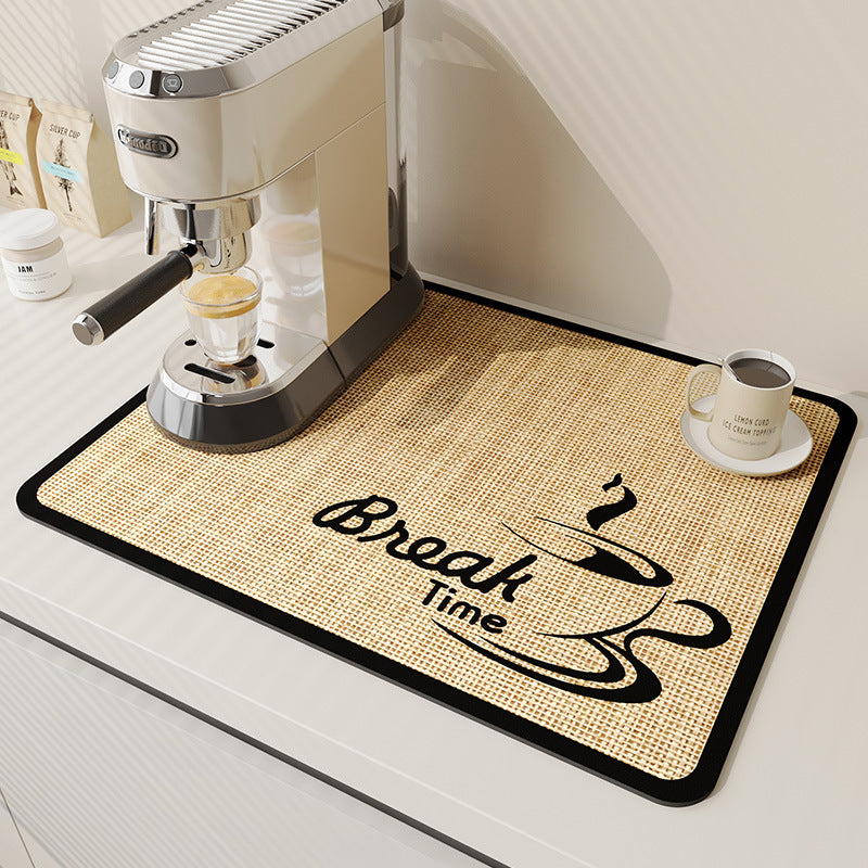 Coffee machine drain pad absorbent mat kitchen bowl bar water cup drying pad table tabletop wash-free