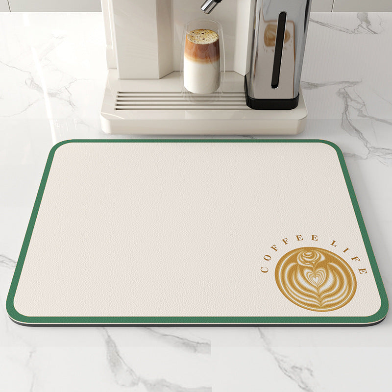 Coffee machine drain pad absorbent mat kitchen bowl bar water cup drying pad table tabletop wash-free