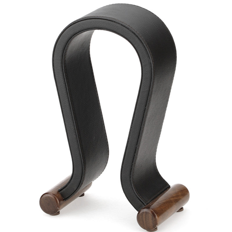 alineart bluetooth headset stand walnut u head wear leather headset stand display stand hanger ornaments decoration
