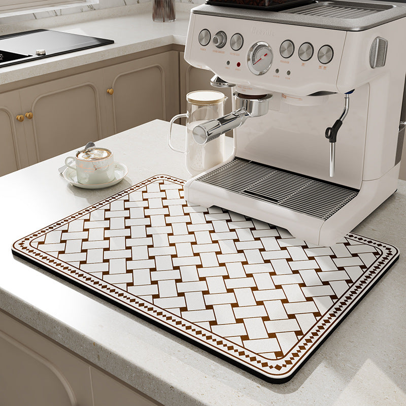 Coffee machine drain pad absorbent mat kitchen bowl bar water cup drying pad table tabletop wash-free