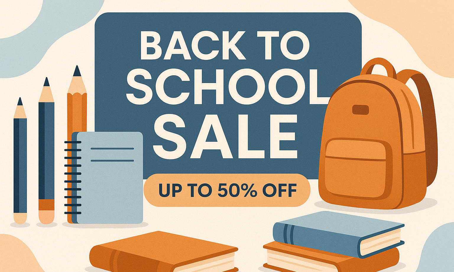 back to school sale promo image banner