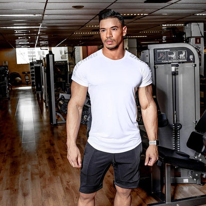 Fitness clothing coach sports t-shirt muscle tights male brother high-elastic training quick-drying clothes short-sleeved fitness clothes men