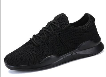 Autumn and winter new flying woven shoes male Korean version of low to help breathable canvas shoes trend casual sports tide shoes student shoes