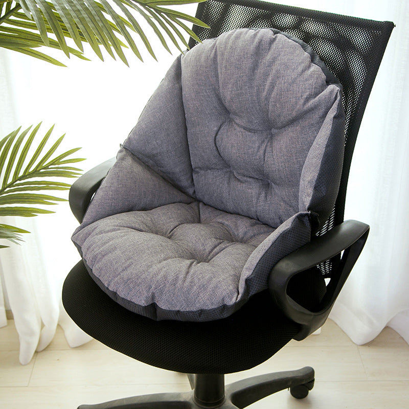 Autumn and winter linen chair cushions students thick warm cushions office waist cushions integrated computer chair cushions