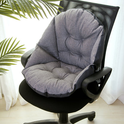 Autumn and winter linen chair cushions students thick warm cushions office waist cushions integrated computer chair cushions