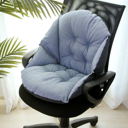 Autumn and winter linen chair cushions students thick warm cushions office waist cushions integrated computer chair cushions