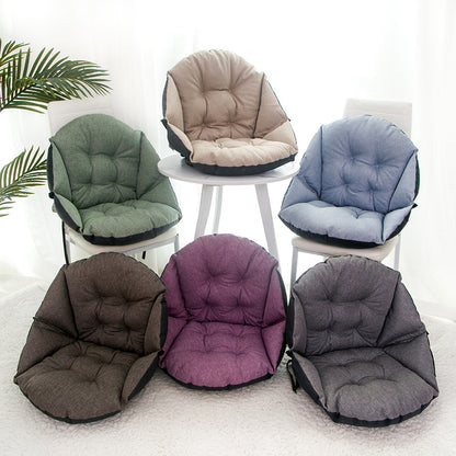 Autumn and winter linen chair cushions students thick warm cushions office waist cushions integrated computer chair cushions