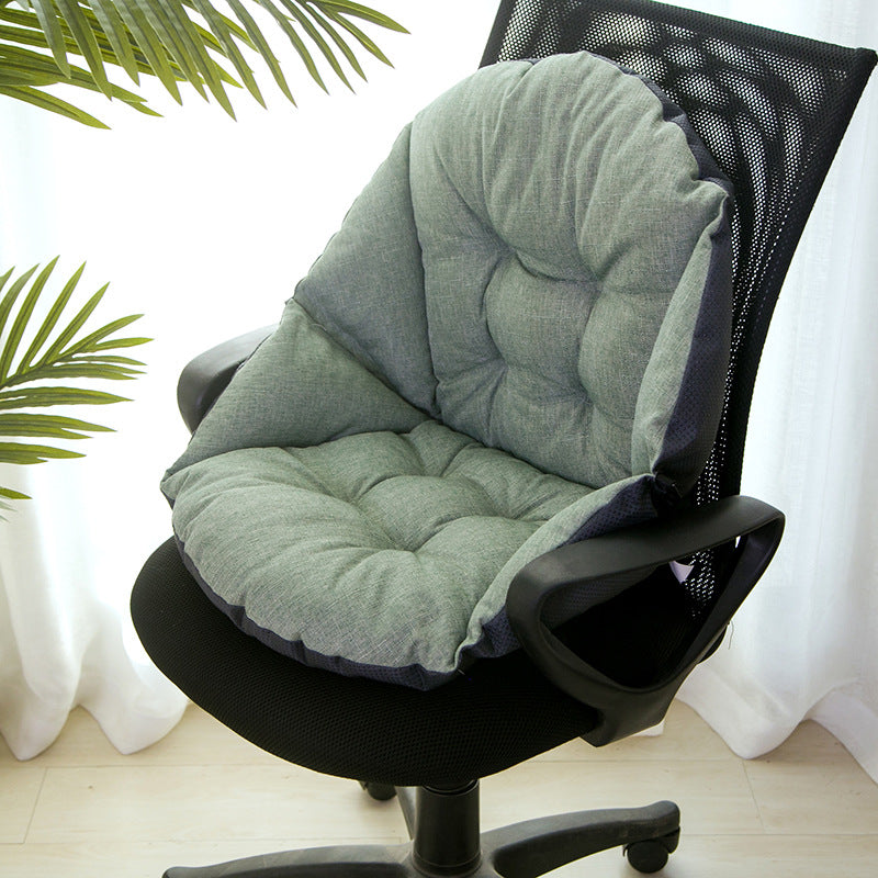 Autumn and winter linen chair cushions students thick warm cushions office waist cushions integrated computer chair cushions