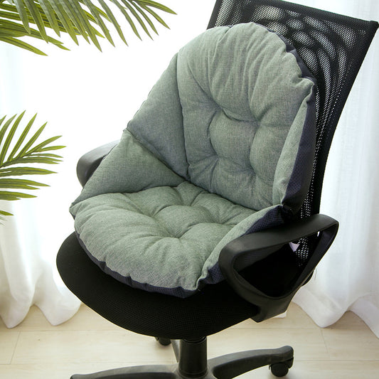 Autumn and winter linen chair cushions students thick warm cushions office waist cushions integrated computer chair cushions