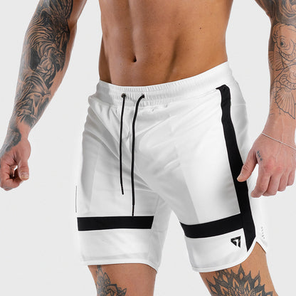 New fashion shorts men 2019 men's casual white shorts jogger bodybuilding Sweatpants health fitness men's clothing