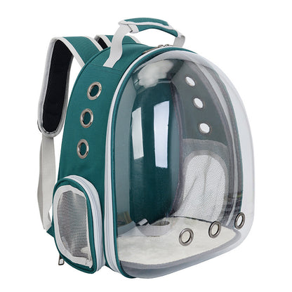 Solid color transparent pet bag cat bag out portable bag pet backpack pet space capsule wholesale cat supplies