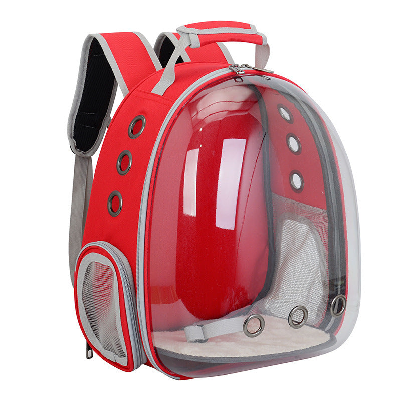 Solid color transparent pet bag cat bag out portable bag pet backpack pet space capsule wholesale cat supplies