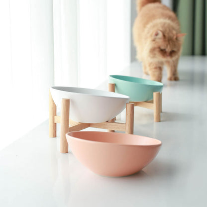 Ceramic cat bowl, dog bowl, cat food bowl, cat food bowl, cervical vertebra protection, cat drinking water bowl, pet supplies