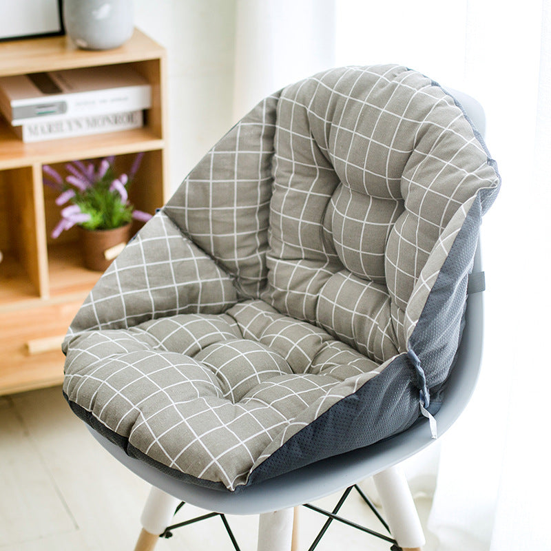 Autumn and winter linen chair cushions students thick warm cushions office waist cushions integrated computer chair cushions