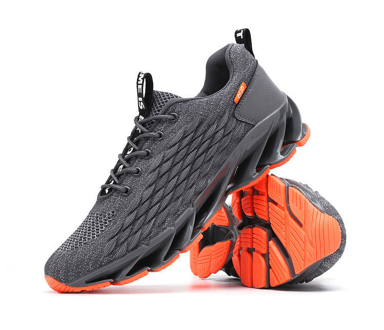 2020 Spring New Fish Scale Blade Casual Lace-up Comfortable Running Men Breathable Gym Fly Woven Mesh Fashion Shoes Sneakers