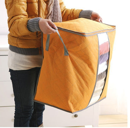 Factory direct thick non-woven bamboo charcoal color clothing storage bag clothing bag 5 colors optional