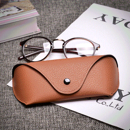 Soft bag glasses leather men's leather myopia folding glasses box sunglasses glasses frame storage box sunglasses