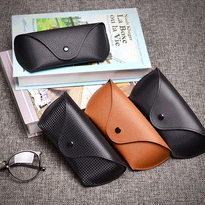 Soft bag glasses leather men's leather myopia folding glasses box sunglasses glasses frame storage box sunglasses
