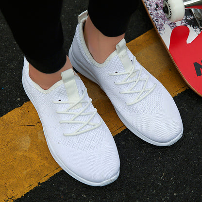 Autumn and winter new flying woven shoes male Korean version of low to help breathable canvas shoes trend casual sports tide shoes student shoes