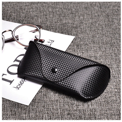 Soft bag glasses leather men's leather myopia folding glasses box sunglasses glasses frame storage box sunglasses