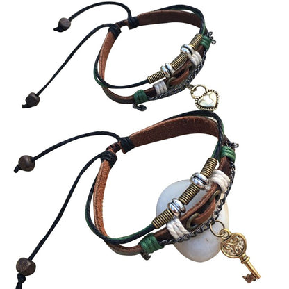 Lovers Bracelet A pair of male and female students retro handmade weaving ethnic style leather wholesale manufacturers couple jewelry