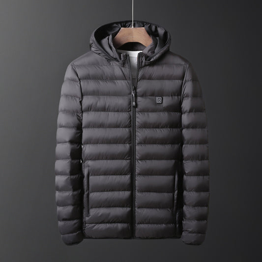 New USB Electric Heated Winter Coat Jacket Waterproof Comfor Washable Heating Vest Thermal Warmer Men Coat For Camping Hiking