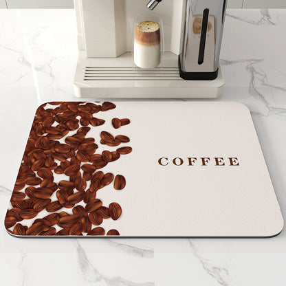 Coffee machine drain pad absorbent mat kitchen bowl bar water cup drying pad table tabletop wash-free