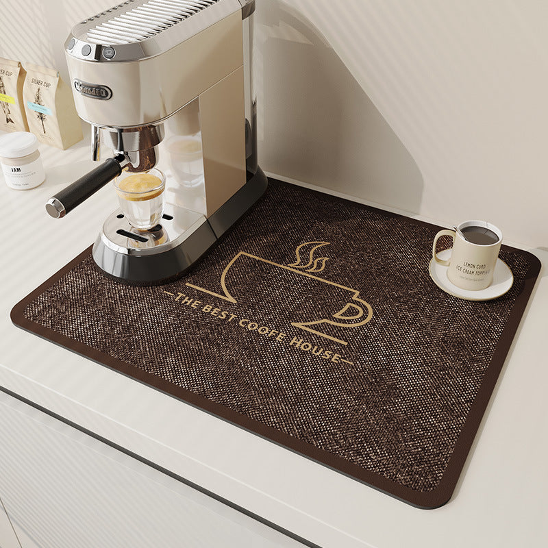Coffee machine drain pad absorbent mat kitchen bowl bar water cup drying pad table tabletop wash-free