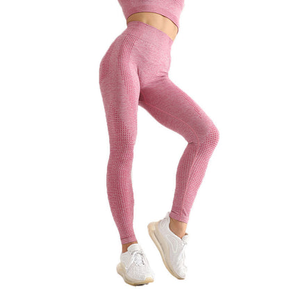 2021 European and American hot style fitness running high waist yoga pants seamless gym sports leggings women's outer wear