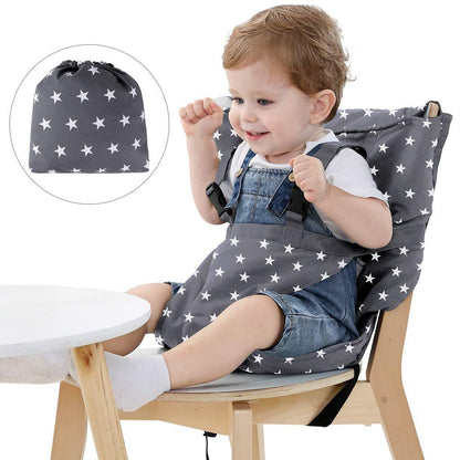 New portable baby dining chair bag baby safety seat with straps colorful baby dining chair helper neutral