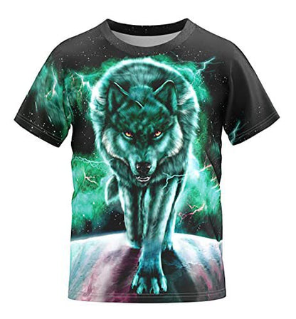 Cross-border new European and American men's gradient short-sleeved T-shirt 3D digital printing short-sleeved light mature casual breathable
