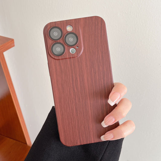 Car magnetic walnut grain Apple 13promax mobile phone case iPhone 14 comes with lens film 13 suitable for 12