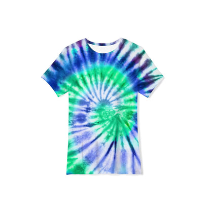 Cross-border new European and American men's gradient short-sleeved T-shirt 3D digital printing short-sleeved light mature casual breathable
