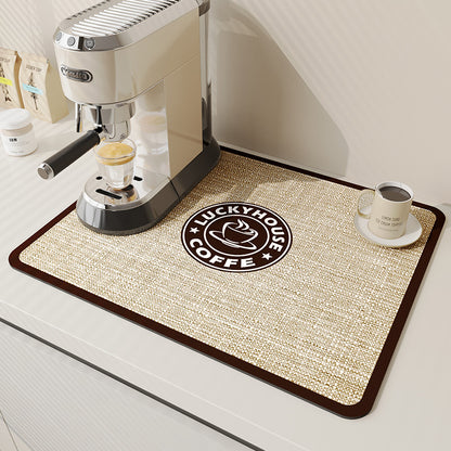 Coffee machine drain pad absorbent mat kitchen bowl bar water cup drying pad table tabletop wash-free
